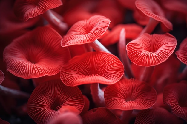 赤キノコの茎 紅葉 生成あい