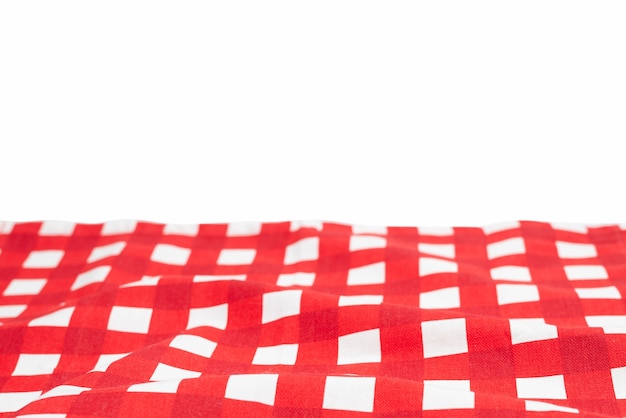 Photo red napkin isolated on white surface