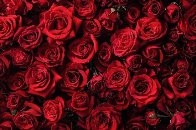 Photo red natural roses background