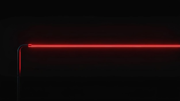 Photo red neon sign illuminating on black background