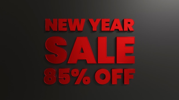Red New Year Sale 85 Percent Off