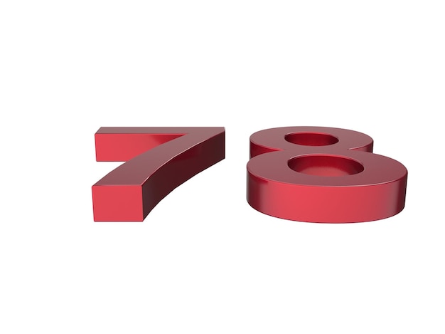 Red number sale 3d illustration