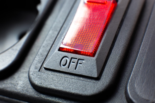 Red off button.