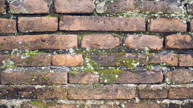 Foto vecchio fondo indossato rosso di struttura del muro di mattoni