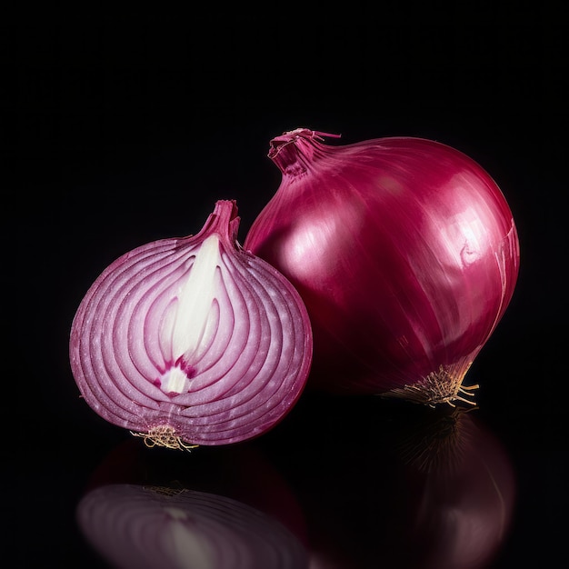 Red Onion Cut in Half