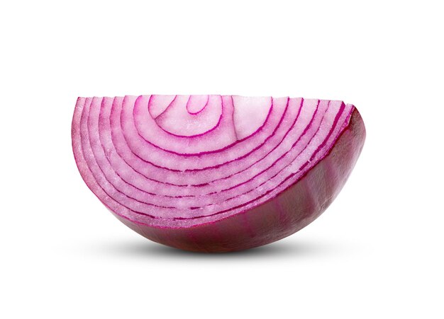 Red onion isolated on white background