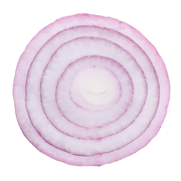 Red onion isolated on white