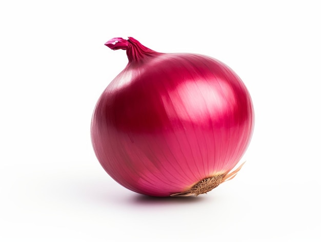 Red onion isolated on white