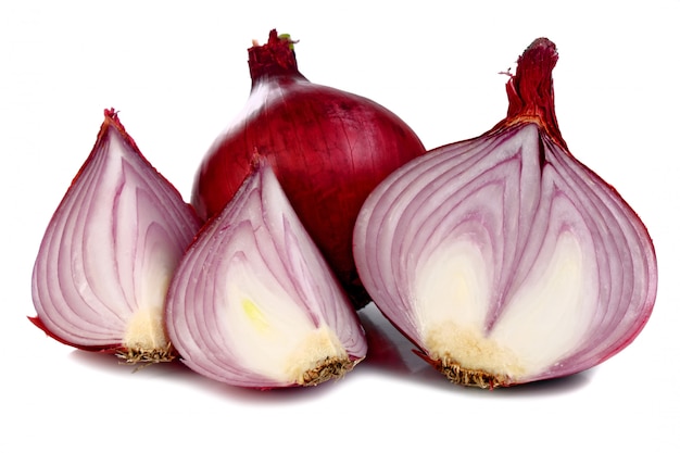 Red onion isolated