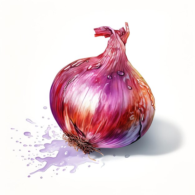 Red onion pastel colors