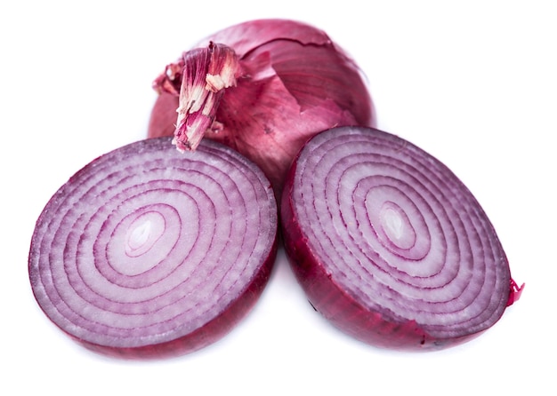 Red Onions isolated on white