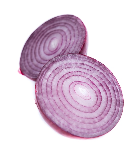 Red Onions isolated on white