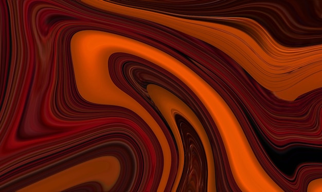 赤とオレンジの抽象的な背景の真ん中に渦巻きがあります。