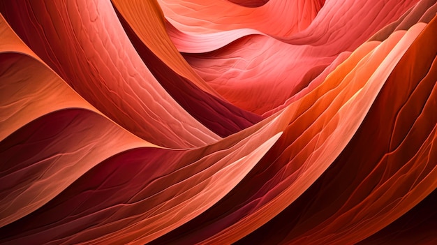 A red and orange abstract background with a swirl of red and orange leaves.