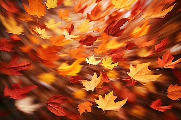 Photo red and orange autumn leaves background outdoors colorful background image of fallen autumn maple