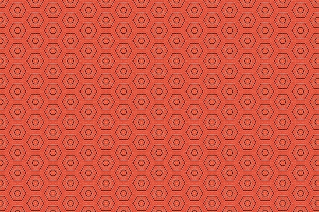 Photo a red and orange background with a pattern of hexagons.