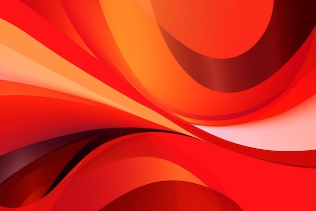 Red and orange background with a swirly design.