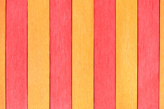 Red and orange painted wood boards surface