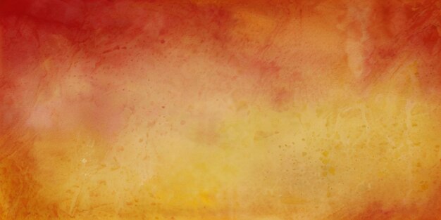 Photo red orange and yellow background with watercolor and grunge texture design