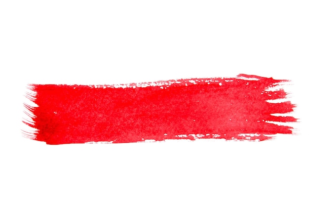 Red paint strokes on paper