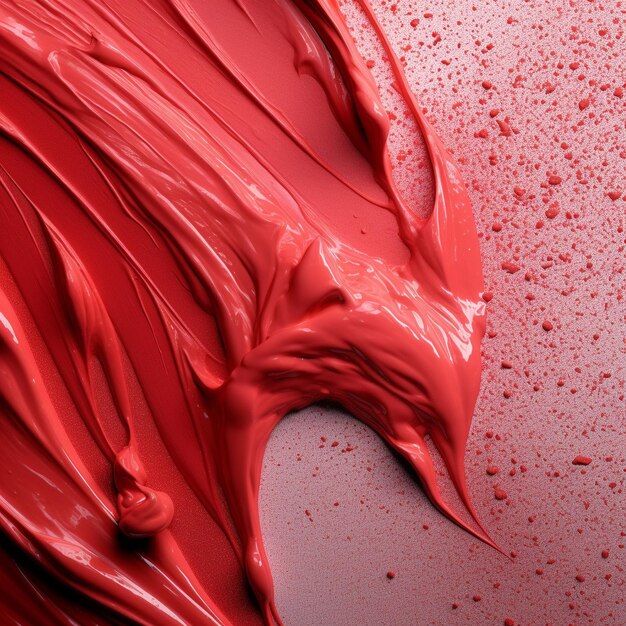 A red paint with the word