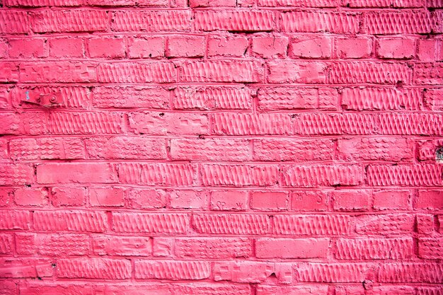 Red Painted Colorful brick wall