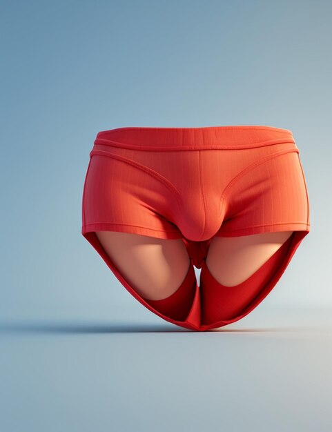 Photo a red pair of underwear with a heart in the middle.