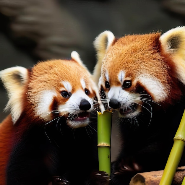 Red Panda ailurus fulgens Adults Generative AI