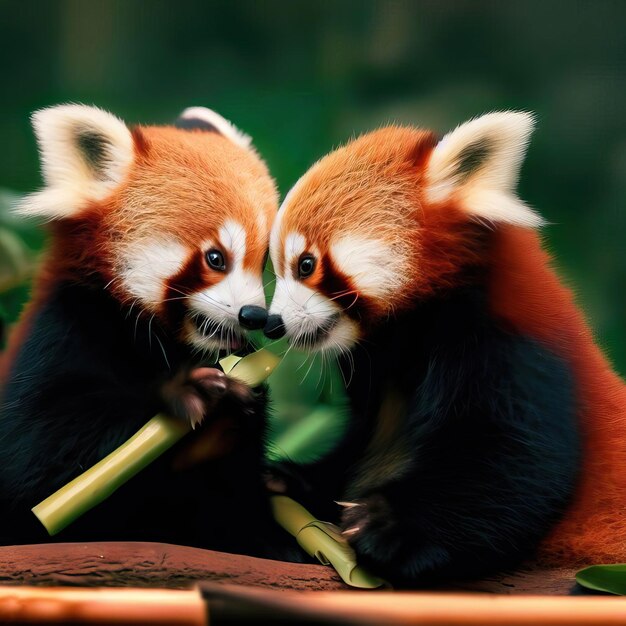 Red Panda ailurus fulgens Adults Generative AI