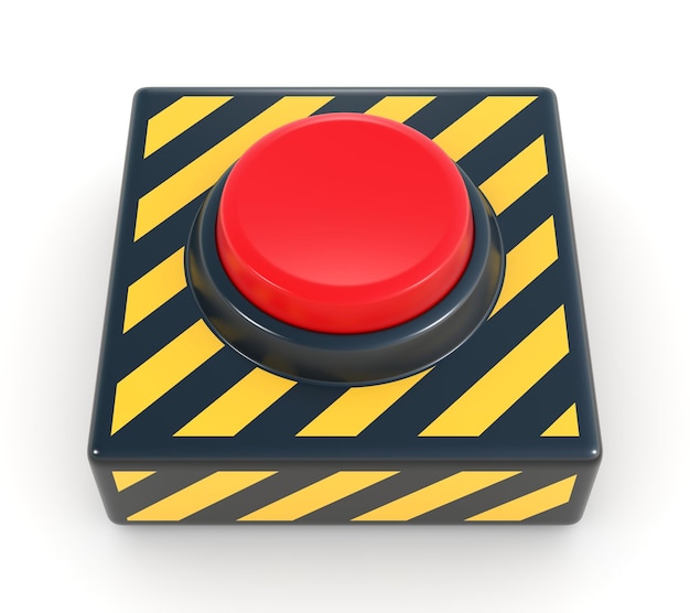 Red panic button. See my portfolio for more similar images