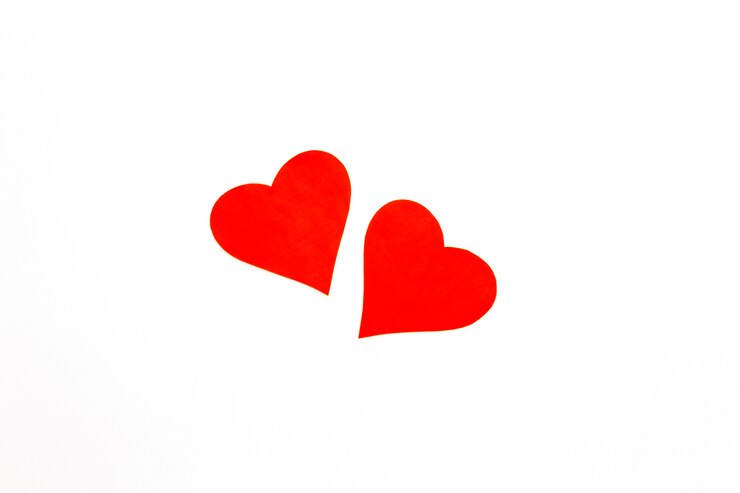 Photo red paper hearts