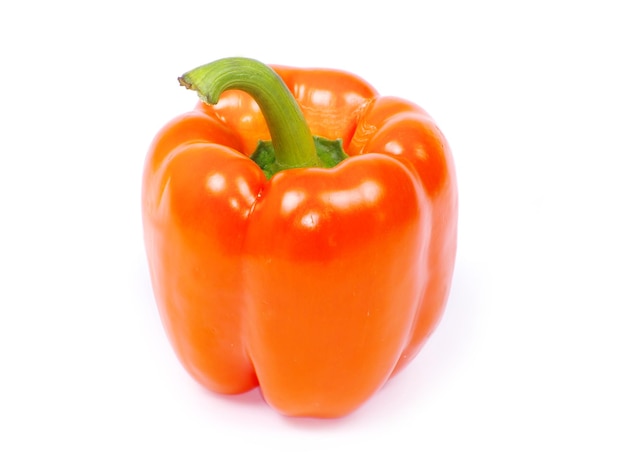 Red paprika  isolated on a white background