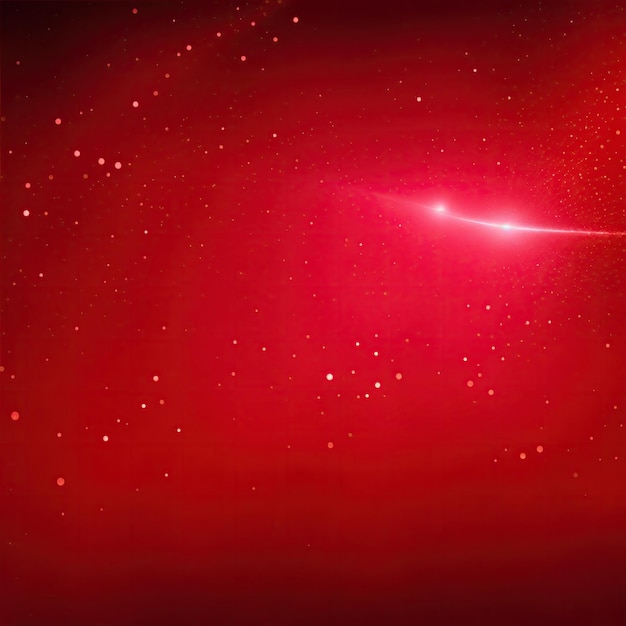 Red particles and light abstract background with shining dots stars