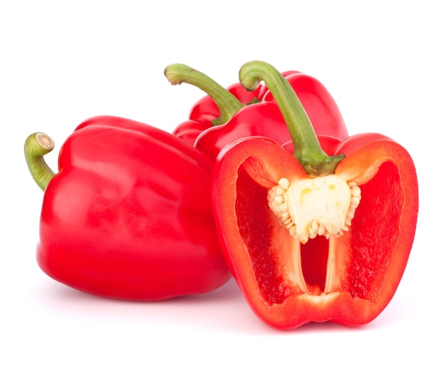 Red pepper isolated on white background