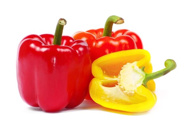 Red pepper isolated on white background