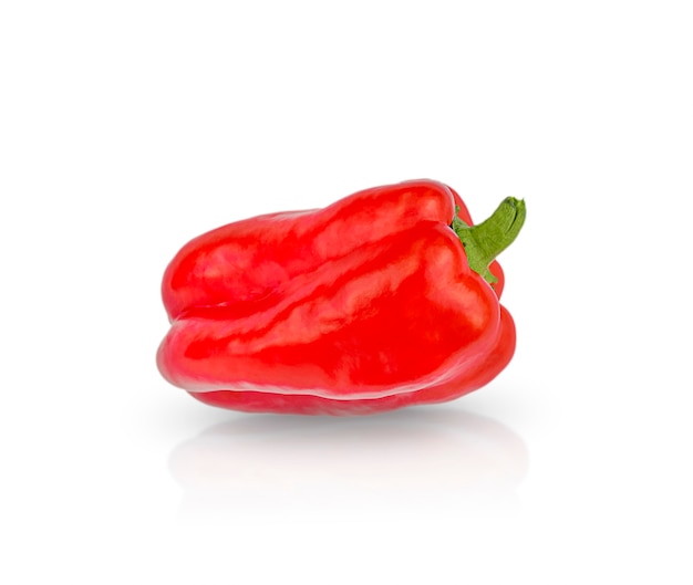 Red pepper isolated on white. High quality photo