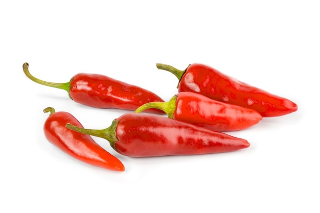 Red pepper isolated on white.