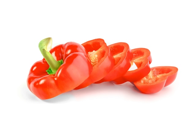 Red pepper slices.