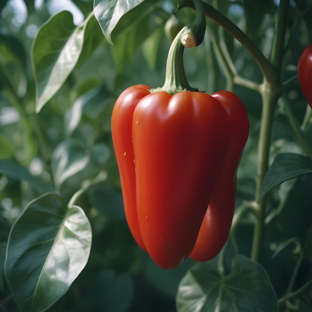 Red Pepper On The Tree