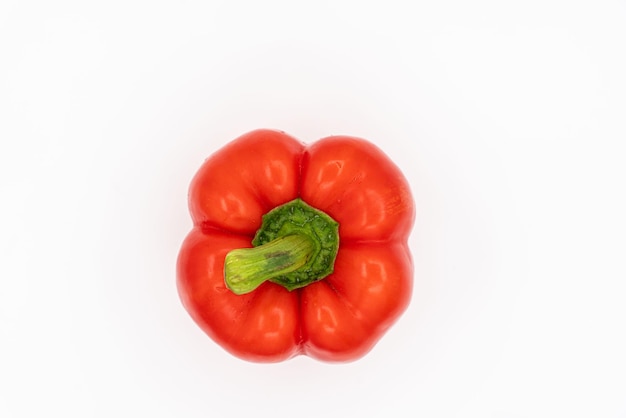 Red pepper over white background