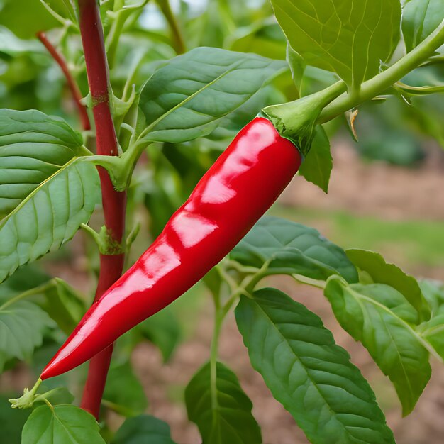 Photo a red pepper with the letter c on it