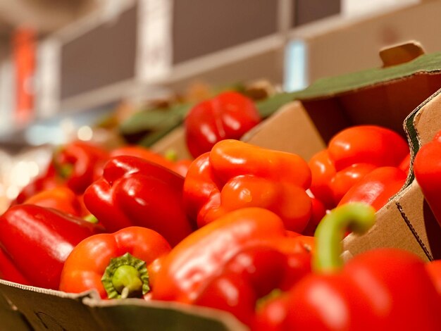 Red peppers for sale