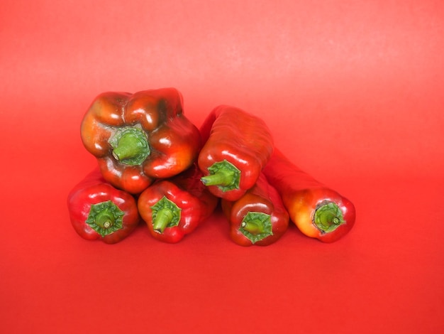 Red peppers vegetables
