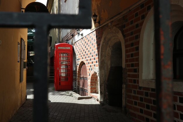 Photo red phone booth