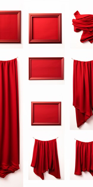 red picture frame on a wall