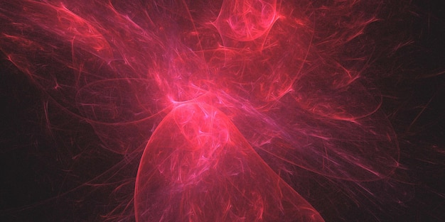 a red and pink abstract in a black background