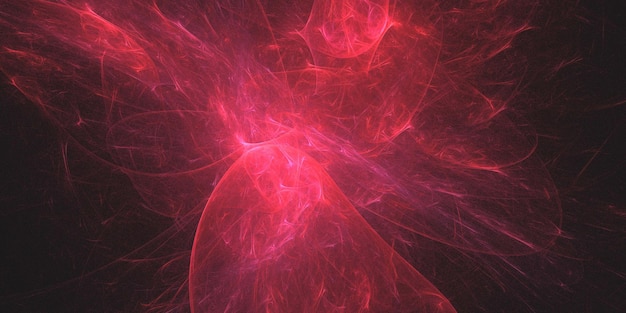 A red and pink abstract in a black background