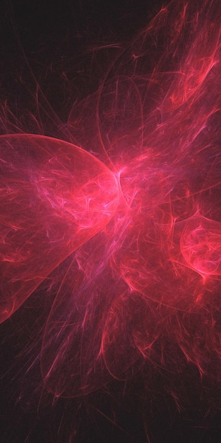 A red and pink abstract in a black background