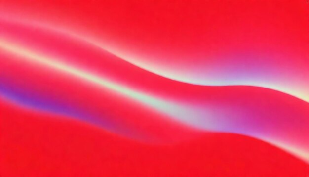 a red and pink background with a rainbow colored line