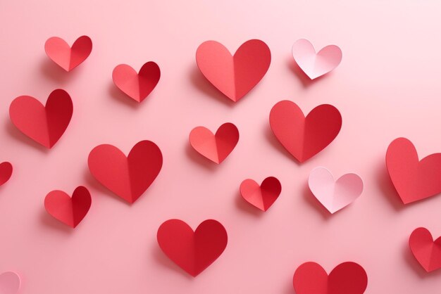 Red and pink hearts background